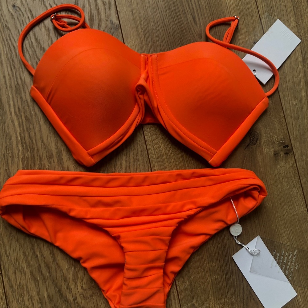 MIKOH bright orange bikini